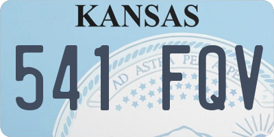 KS license plate 541FQV