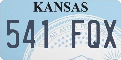 KS license plate 541FQX
