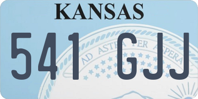 KS license plate 541GJJ
