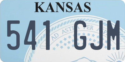 KS license plate 541GJM