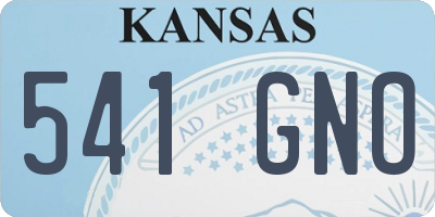 KS license plate 541GNO