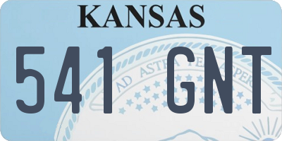 KS license plate 541GNT