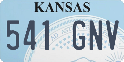 KS license plate 541GNV
