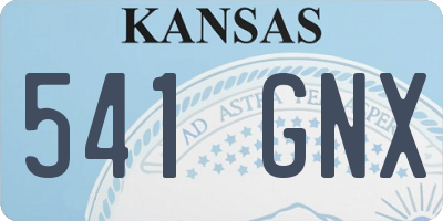 KS license plate 541GNX