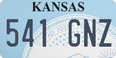 KS license plate 541GNZ