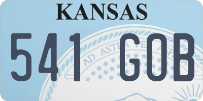 KS license plate 541GOB