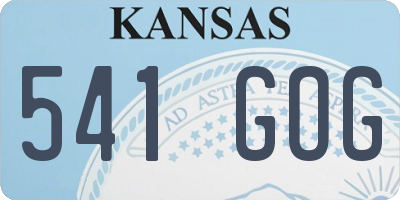KS license plate 541GOG