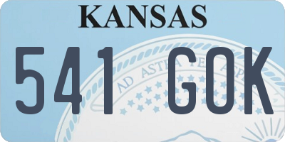 KS license plate 541GOK