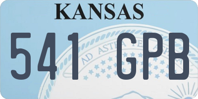 KS license plate 541GPB