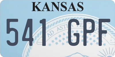 KS license plate 541GPF