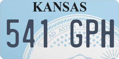 KS license plate 541GPH