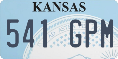 KS license plate 541GPM