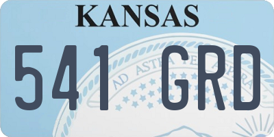 KS license plate 541GRD
