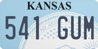 KS license plate 541GUM