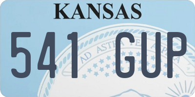 KS license plate 541GUP