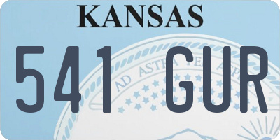 KS license plate 541GUR