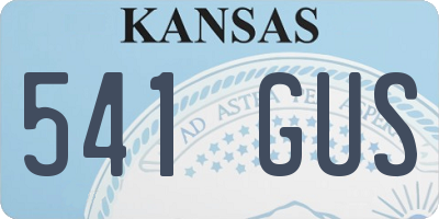 KS license plate 541GUS