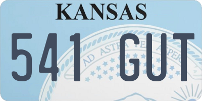 KS license plate 541GUT
