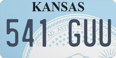 KS license plate 541GUU