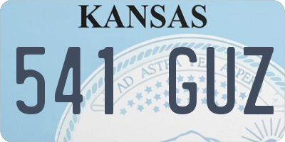 KS license plate 541GUZ