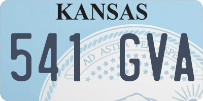 KS license plate 541GVA