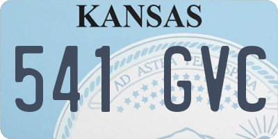 KS license plate 541GVC