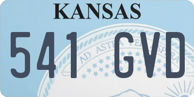 KS license plate 541GVD