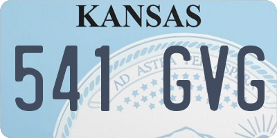 KS license plate 541GVG