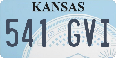 KS license plate 541GVI