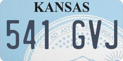 KS license plate 541GVJ