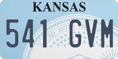 KS license plate 541GVM