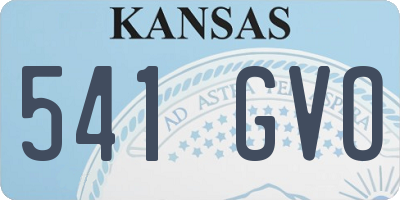 KS license plate 541GVO