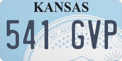 KS license plate 541GVP