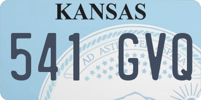KS license plate 541GVQ