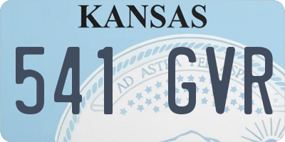 KS license plate 541GVR