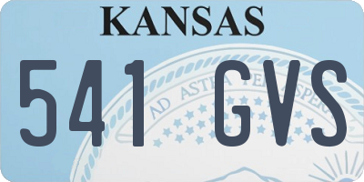 KS license plate 541GVS