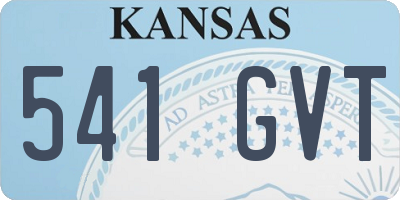 KS license plate 541GVT