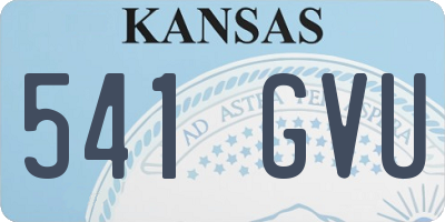 KS license plate 541GVU
