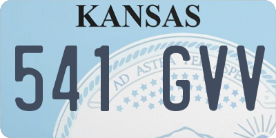 KS license plate 541GVV