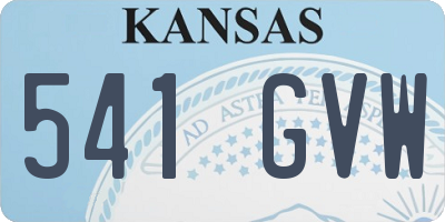 KS license plate 541GVW