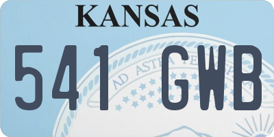 KS license plate 541GWB
