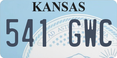 KS license plate 541GWC