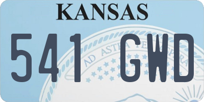 KS license plate 541GWD
