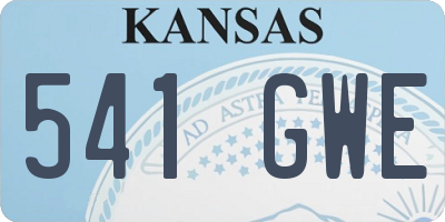 KS license plate 541GWE