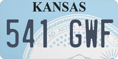 KS license plate 541GWF
