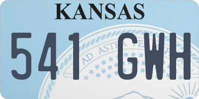 KS license plate 541GWH