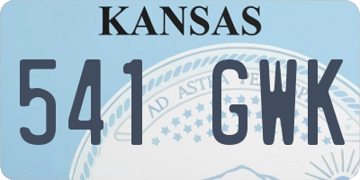 KS license plate 541GWK