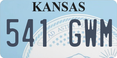 KS license plate 541GWM