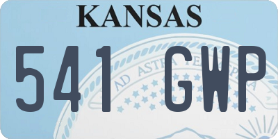 KS license plate 541GWP