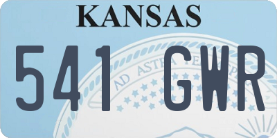 KS license plate 541GWR
